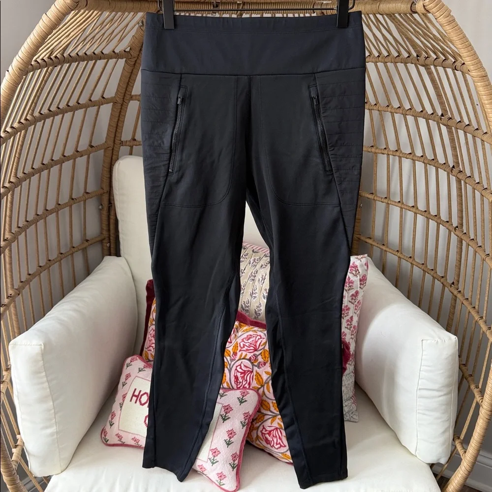 Women’s Athleta Peak Hybrid Fleece Tights Black Size Small